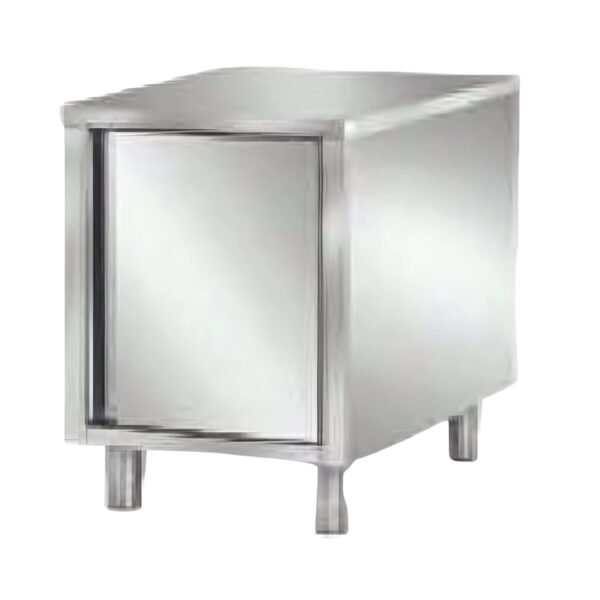 Stainless steel 1-door base cabinet with top for commercial kitchen
