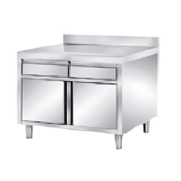 2 Door Stainless Steel Base Cabinet with 2 Drawers for Commercial Kitchen Storage
