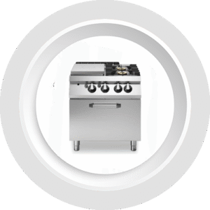 Modular commercial cooking line equipment for restaurant kitchens