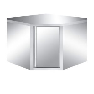 Stainless Steel Corner Wall Cabinet for Commercial Kitchen Storage