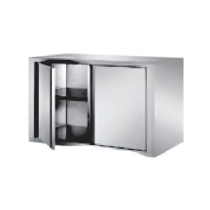 Stainless Steel Wall Cabinet with Hinged Door for Commercial Kitchen Storage